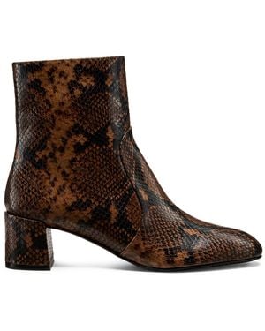 Stuart Weitzman Maeve Zip Bootie - Brown