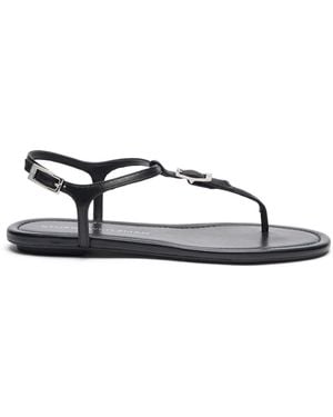 Stuart Weitzman Georgie T-Strap - Black