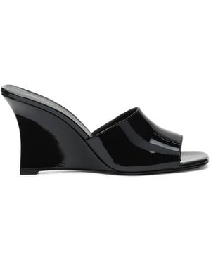 Stuart Weitzman Vinnie Wedge Mule 85 - Schwarz