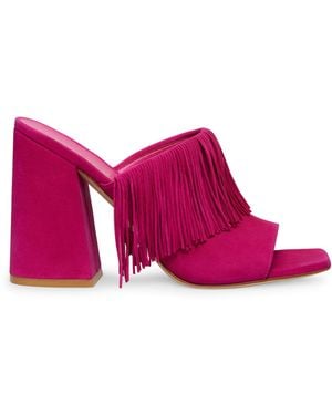 Stuart Weitzman Tia Fringe 100 Slide - Purple