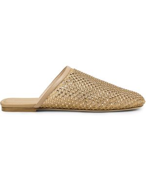 Stuart Weitzman Bareitall Shine Mule - Brown