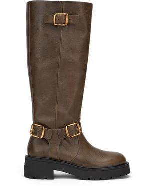 Stuart Weitzman Ren Bota De Motociclista - Marrón