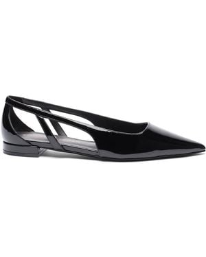 Stuart Weitzman Stuart Power Cutout Flat - Black