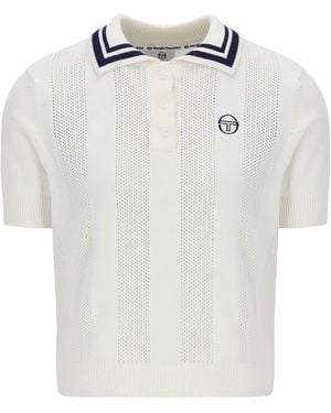 Sergio Tacchini Apos;S Reggi Knitted Polo Shirt - White