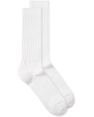 Anonymous Ism Tack Rib Crew Socks - White