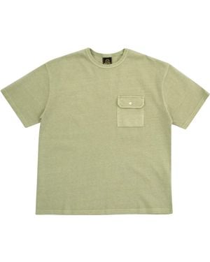 FRIZMWORKS Cigarette Pocket Pigment Dyeing T-Shirt - Green