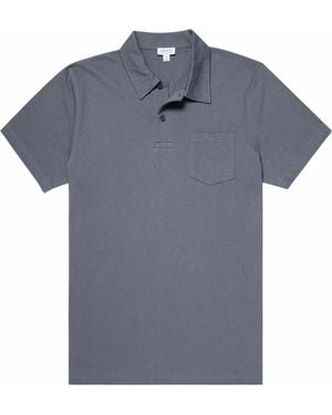 Sunspel Riviera Polo Shirt - Blue