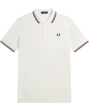 Fred Perry M3600 Twin Tipped Polo Shirt - White
