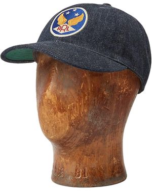 RRL Winged-Logo Ball Cap - Blue