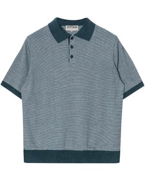 Pittari Microstripe Short Sleeve Polo - Blue