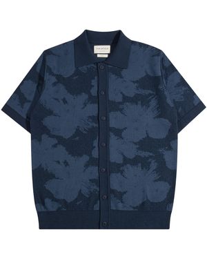 Far Afield Zigger Knitted Shirt - Blue