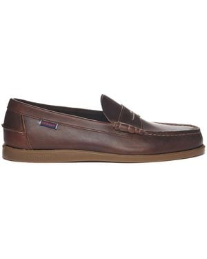 Sebago Dolphin Waxed Leather Loafer - Brown