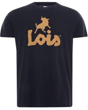 Lois Jeans New Baco Mini Logo T-Shirt - Blue