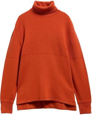 Barbour X Norbit Funnel Neck Jumper - Orange