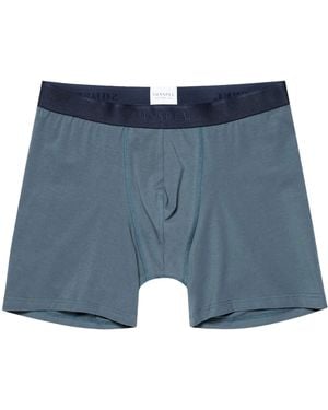 Sunspel Stretch Cotton Boxer Briefs - Blue