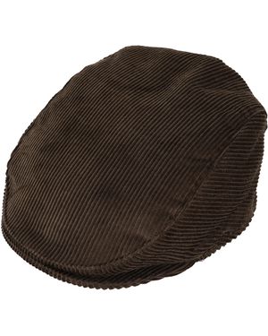 Dents Corduroy Flat Cap - Brown