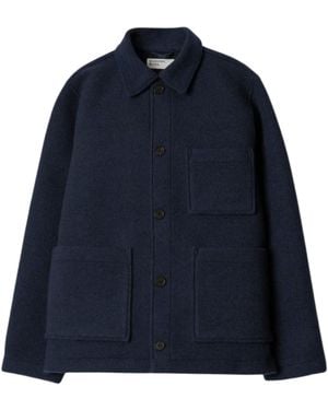 Universal Works Tag Jacket Techno Melton Plain - Blue