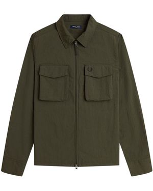 Fred Perry Ripstop Pocket Overshirt - Green