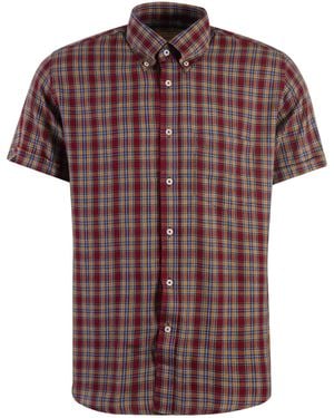 real hoxton Check Short Sleeves Shirt - Purple