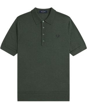 Fred Perry Fine Knit Shirt - Green