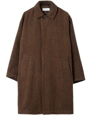 Universal Works Wool Tweed Mix Stan Coat - Brown