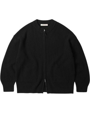 FRIZMWORKS Wool Deck Zip Up Cardigan - Black