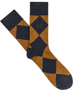 Fred Perry Argyle Jacquard Sock - Blue