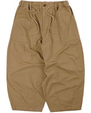FRIZMWORKS Twill Balloon Trousers - Brown