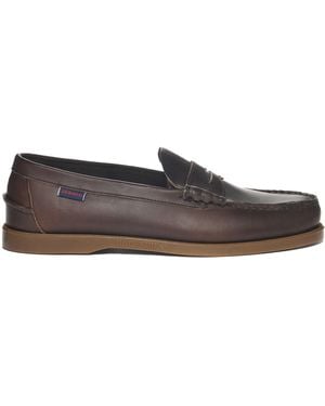 Sebago Dolphin Waxed Leather Loafer - Brown