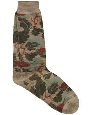Anonymous Ism Camo Crew Socks - Brown