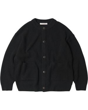 FRIZMWORKS Heavy Wool Round Cardigan - Black