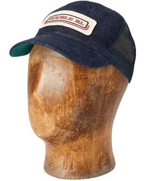 RRL Logo-Patch Denim Trucker Cap - Blue