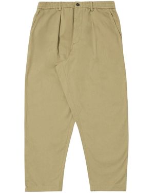 Universal Works Twill Pleated Track Pant - Green