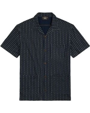 RRL Jersey Camp Shirt - Blue