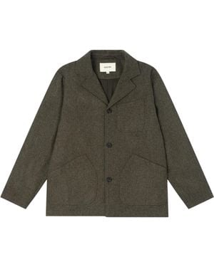 Kestin Herringbone Wool Blend Stac Blazer - Green