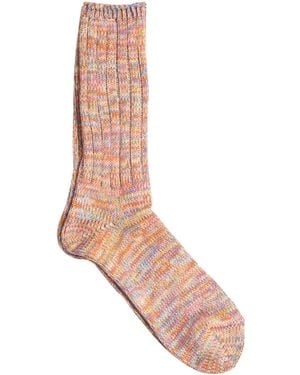 Anonymous Ism 5 Colour Mix Crew Socks - Brown