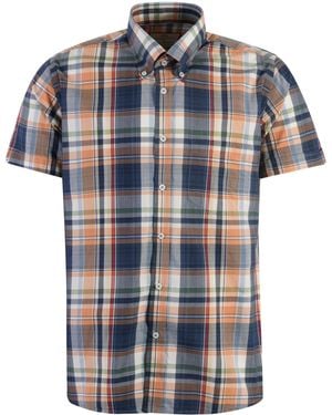 real hoxton Check Short Sleeves Shirt - Blue