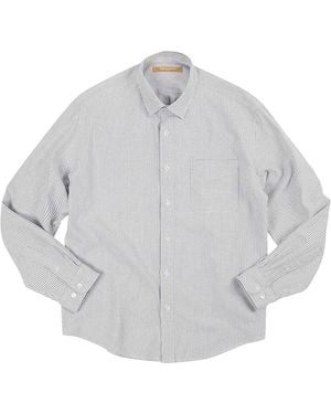 FRIZMWORKS Og Striped Oxford Oversized Shirt - Grey