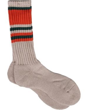 Anonymous Ism Hemp Random Line Socks - Grey