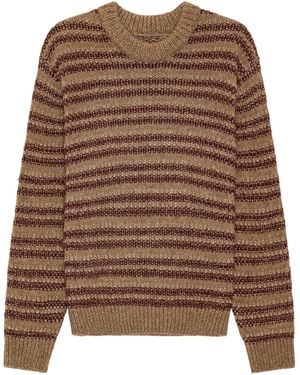 NN07 Noah Crew Neck Jumper - Brown