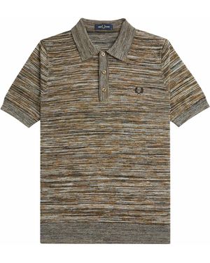Fred Perry Knitted Polo Shirt - Multicolour