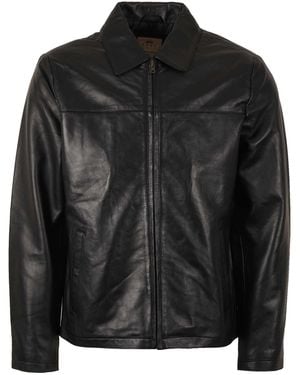 real hoxton Classic Leather Jacket - Black