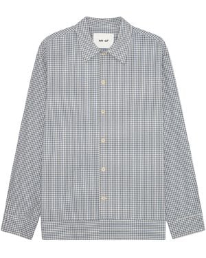 NN07 Reed Seersucker Overshirt - Grey