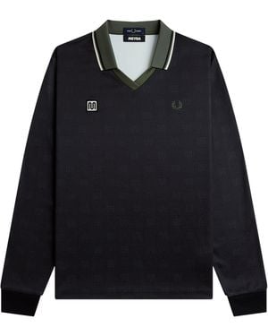 Fred Perry X Meyba Long Sleeve Polo Shirt - Black