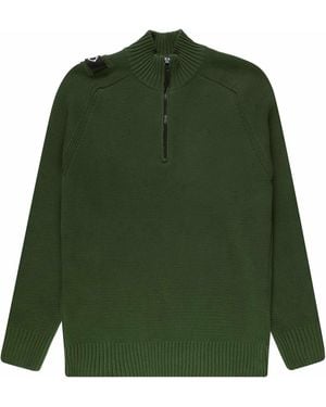 Ma Strum Milano Quarter Zip Knit - Green