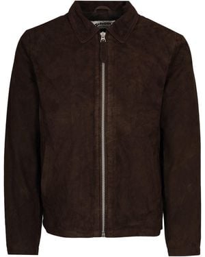 Schott Nyc Suede Zip Jacket - Black