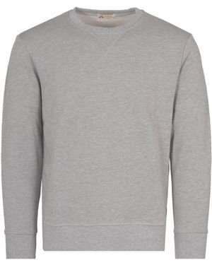 real hoxton Loopback Cotton Sweatshirt - Grey