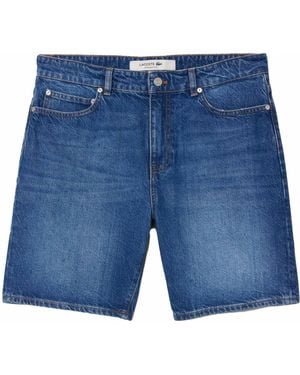 Lacoste Straight Fit Bermuda Shorts - Blue