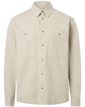 Belstaff Outpost Shirt Cotton Herringbone - White