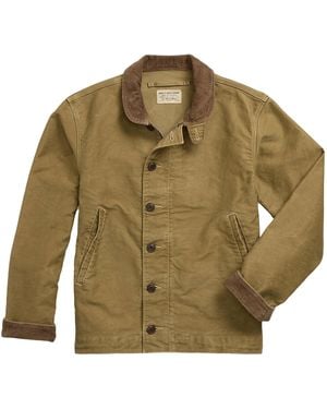 RRL Corduroy-Collar Cotton Deck Jacket - Green